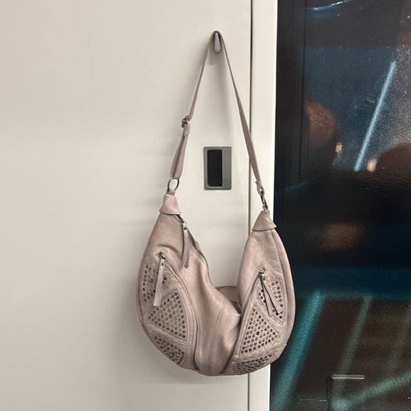 FREE PEOPLE Brand new genuine leather west side studded handbag purse - Picture 6 of 7